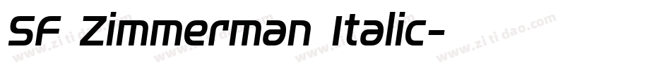 SF Zimmerman Italic字体转换